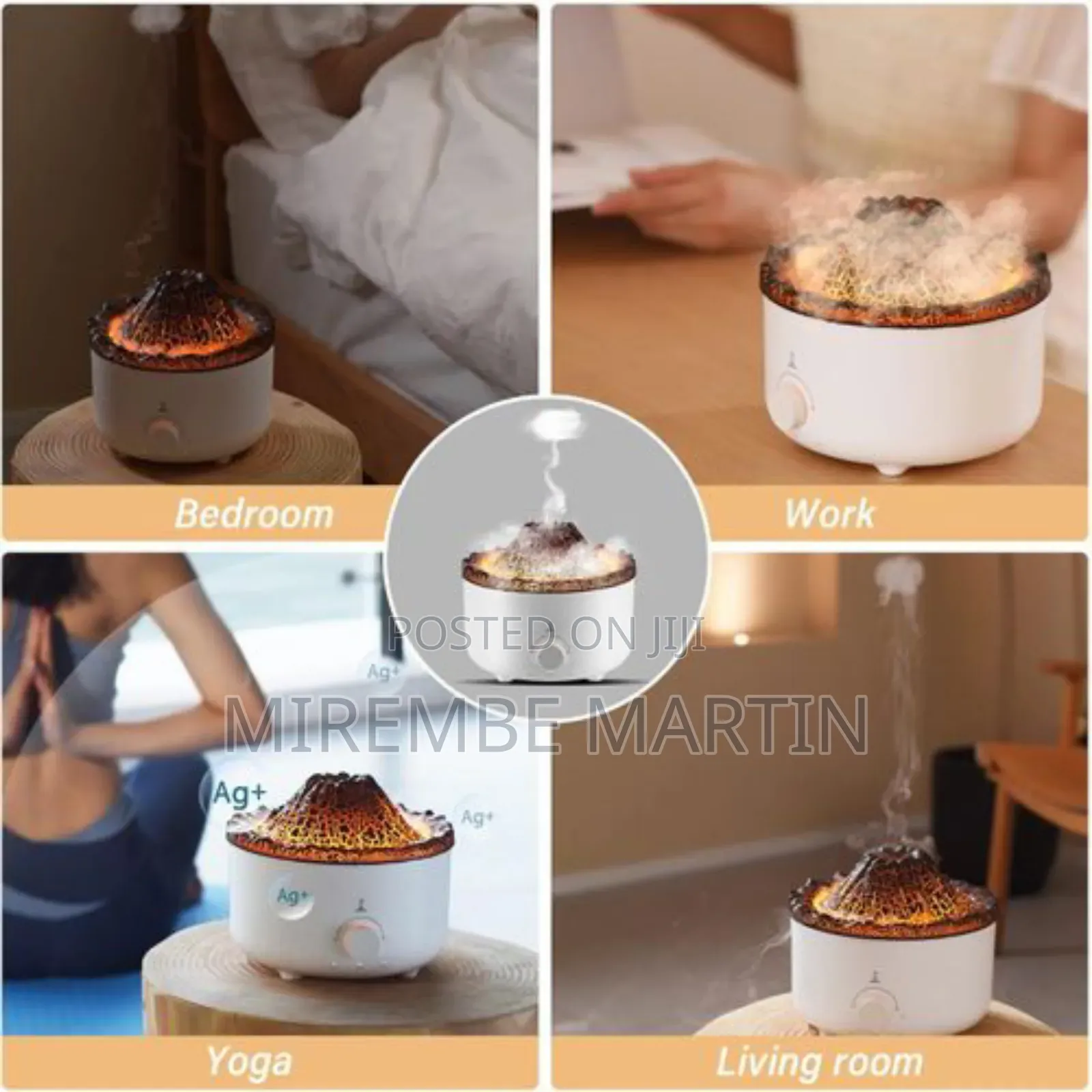 Sonifer , 560ml Water Tank Volcano Flame Diffuser,