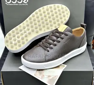 Original Coffee Brown/White Ecco Smart Casual Leather Shoes