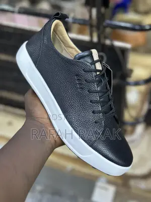 Men’S Ecco Low Top Casual Leather Sneakers