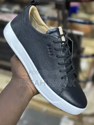 Men’S Ecco Low Top Casual Leather Sneakers