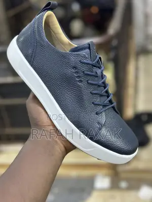 Ecco Biom Smart Casual Blue Leather Sneakers