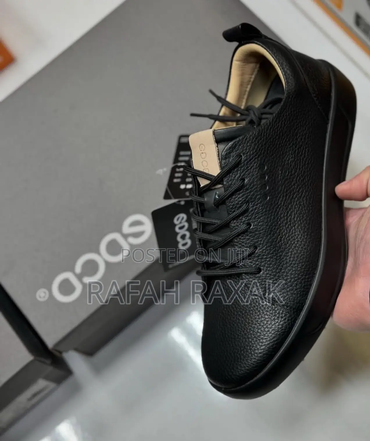 Original Black Ecco Biom Casual Leather Sneakers