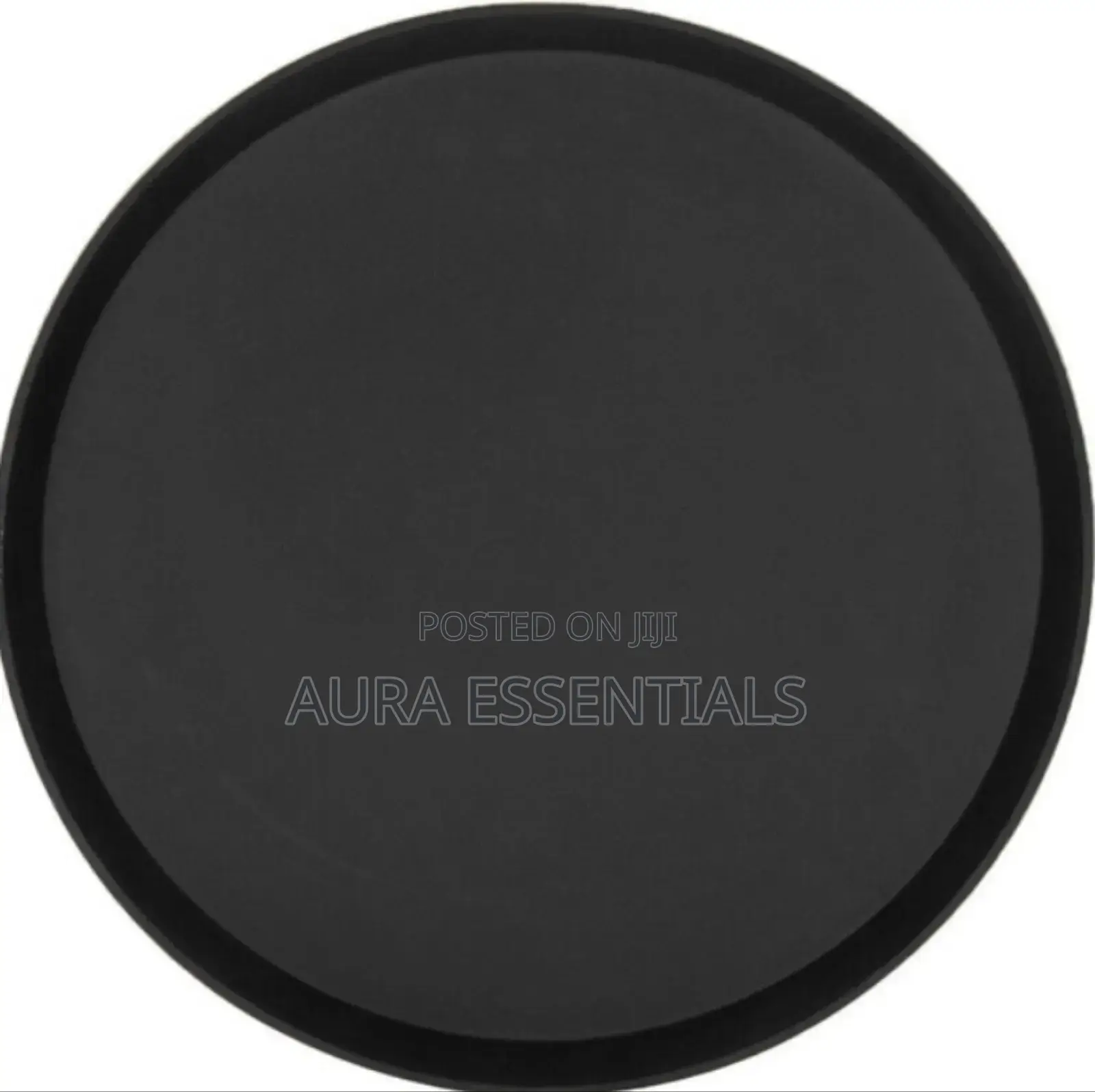 Round Black Non-Skid Fibreglass Serving Tray