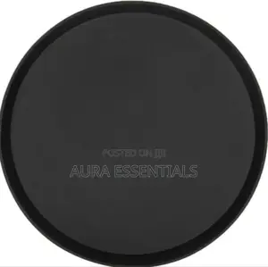 Round Black Non-Skid Fibreglass Serving Tray