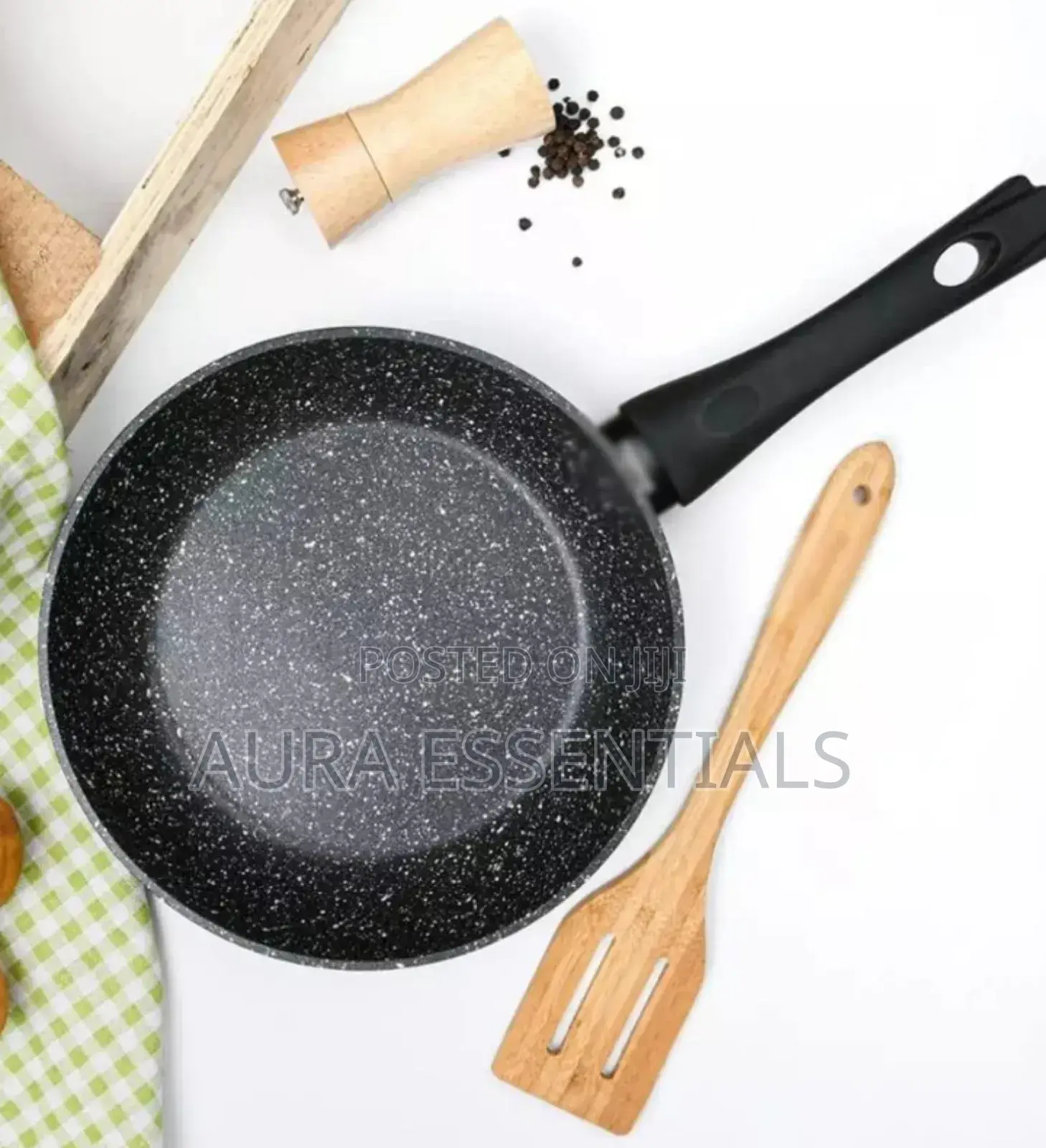 Non-Stick Marble Coating Aluminium Deep Frying Pan