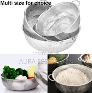 6 Sizes Stainless Steel Vegetable Sieve Colander Fine Mesh