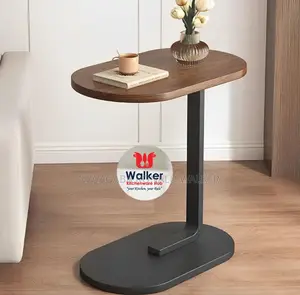 C-Shaped Coffee Round Side Sofa Table