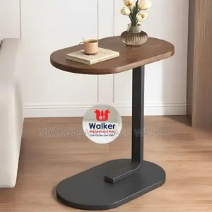 C-Shaped Coffee Round Side Sofa Table