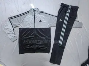 Gray With Black Color Original Track Suit Adidas
