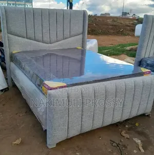 Striped Light Gray 5by6 Bed