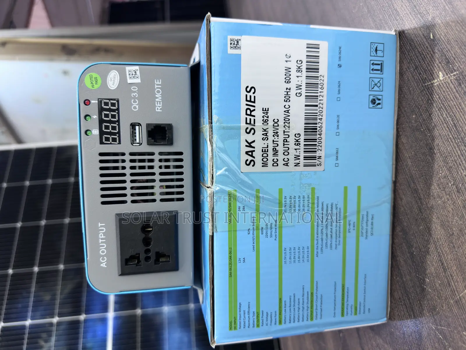 Inverter Pure Sine Wave 600w/24v