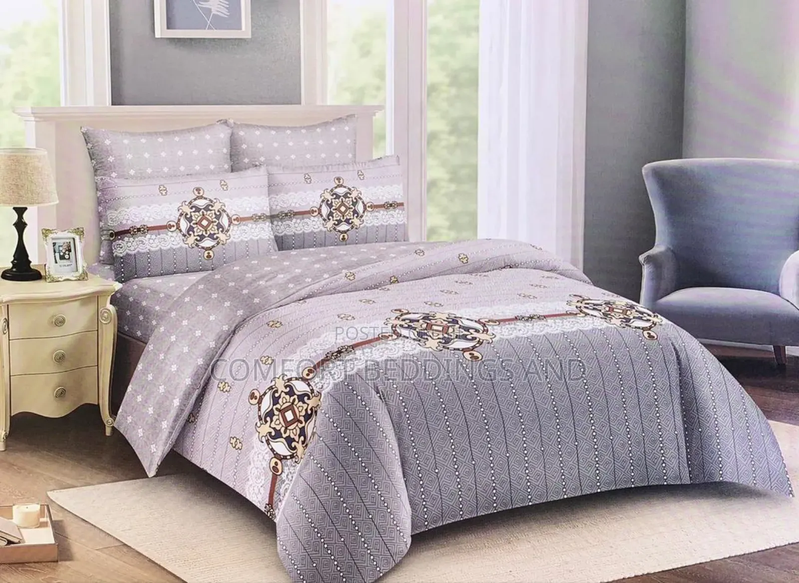 Bedcover 5*6 Honey G Light Gray