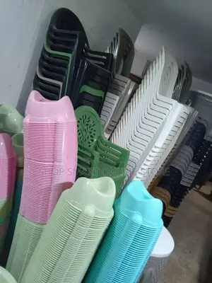 Plastic Chairs Grey/White