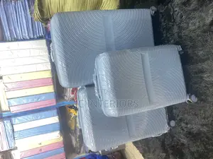 Three Piece Rubber Suitcases - Blue
