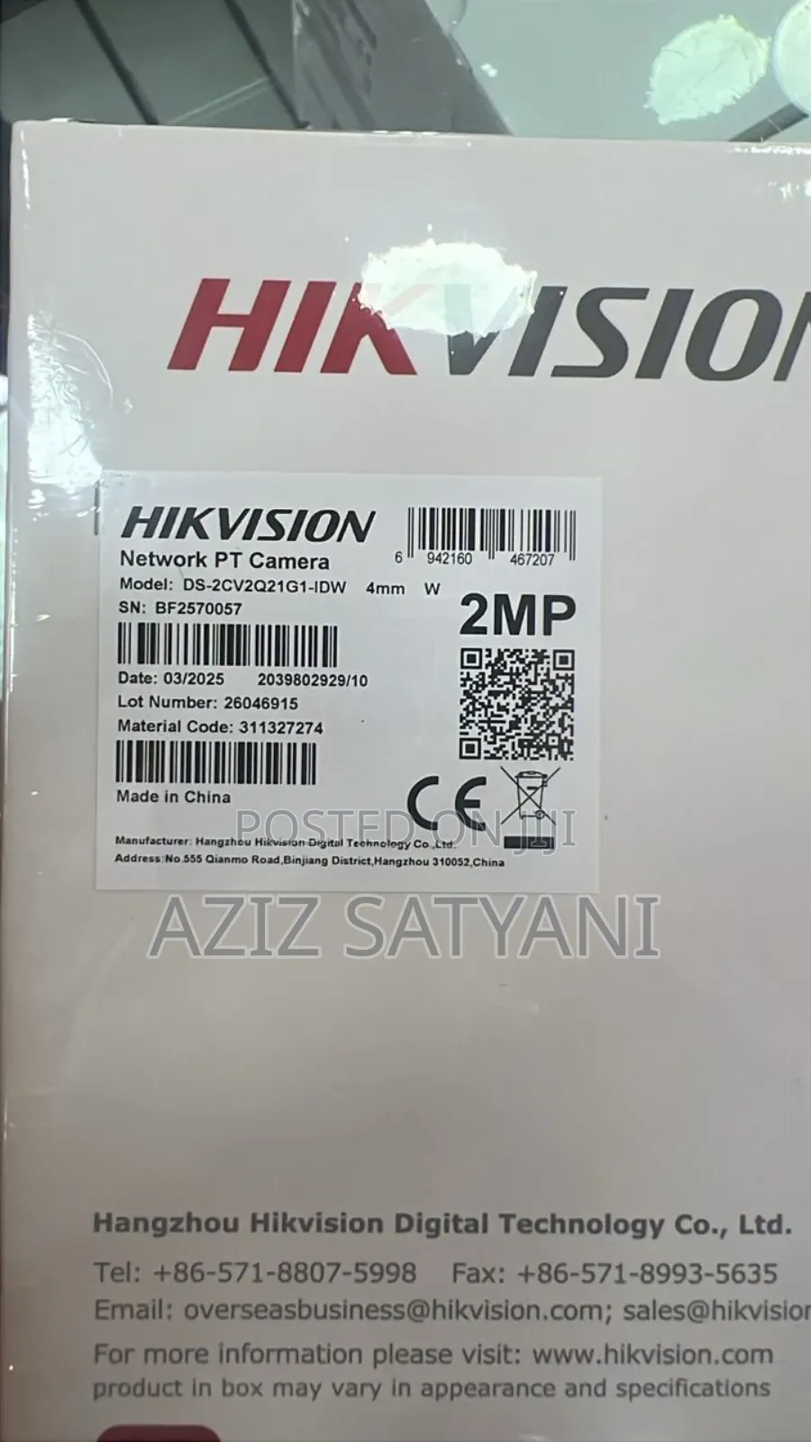 Hikvision Ds-2cv2q21fd-Iw 2 Mp Ir Fixed Network Pt Camera