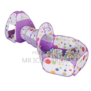 3pcs Kids/Toddler Playing Toy Tents With Tunnel