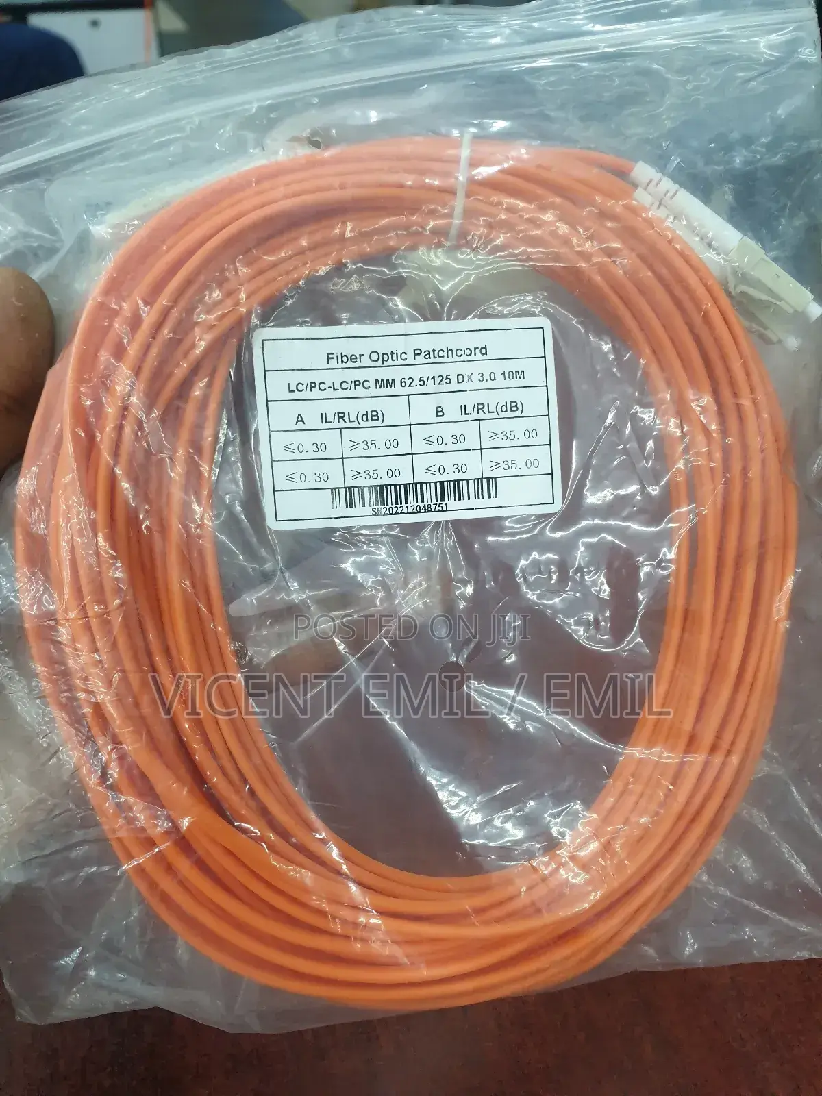 Fiber Optic Patchcord Lc/Pc-Lc/Pc 10m