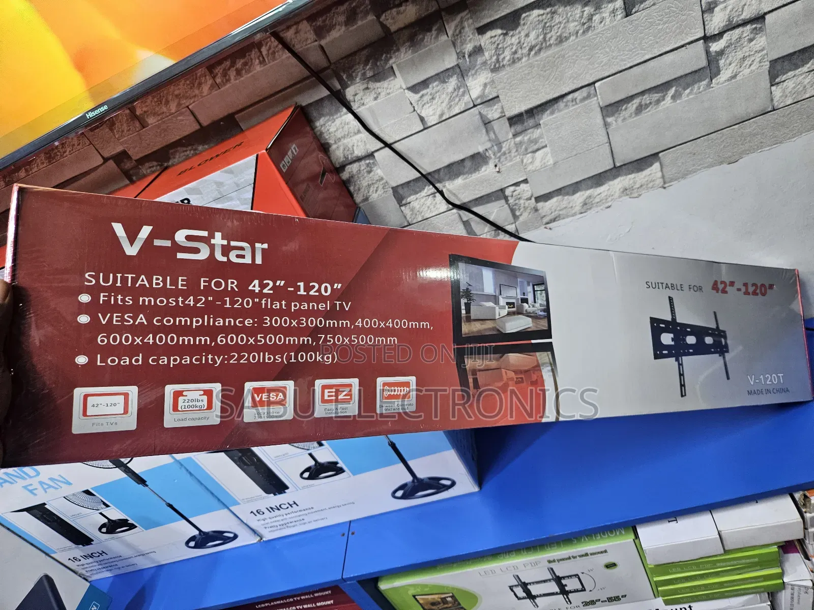 V-star 42" To 120" Heavy-duty Tilt Wall Mount Bracket