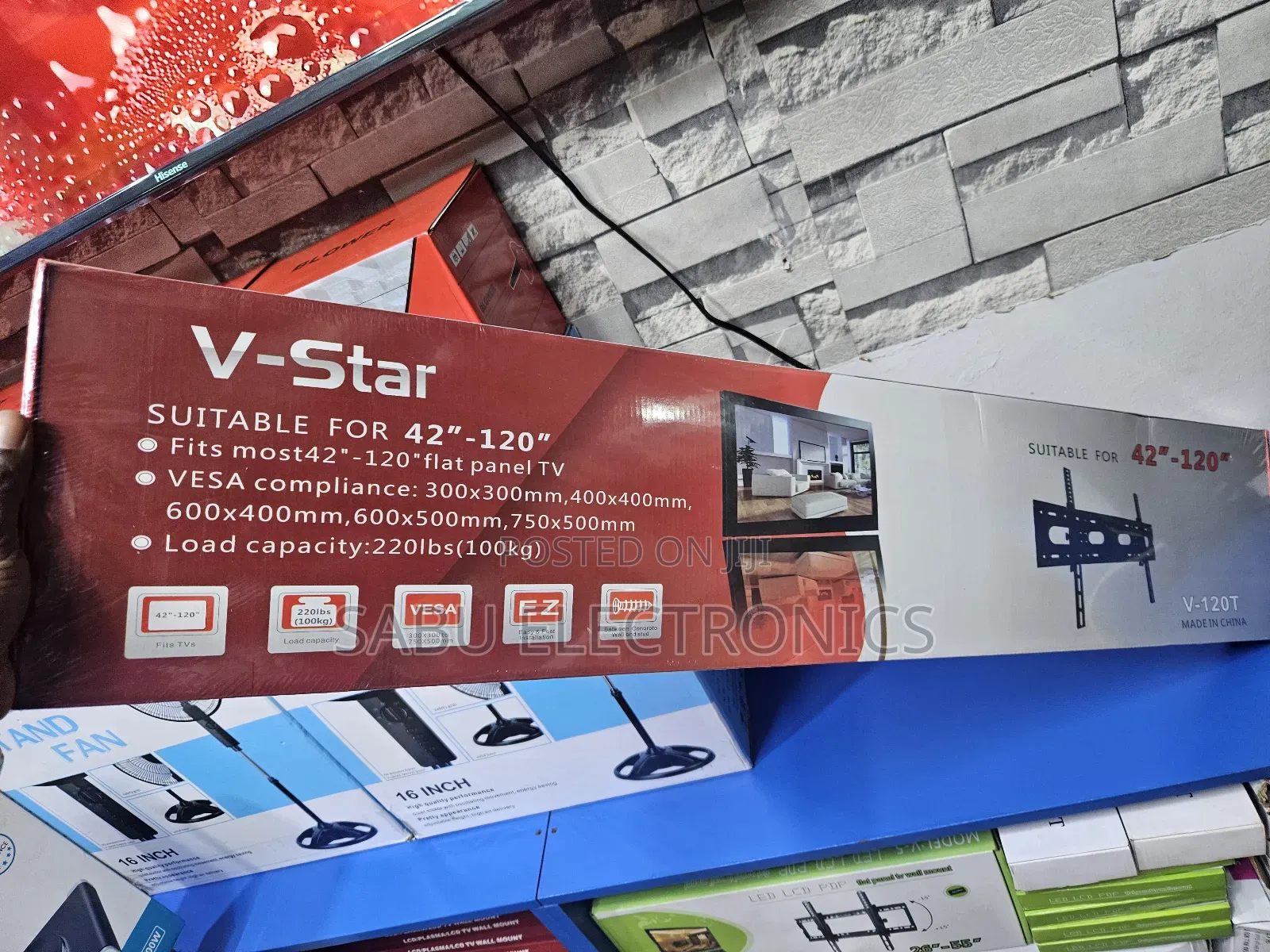 V-star 42" To 120" Heavy-duty Tilt Wall Mount Bracket