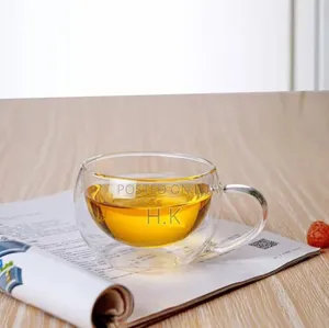 6pcs Double Walled Glass Thermo Tea Coffee Cup - 150ml
