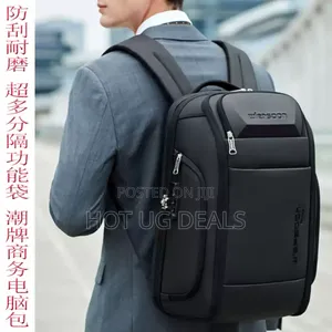 Men's Backpack Female Oxford Cloth Laptop Bag-black
