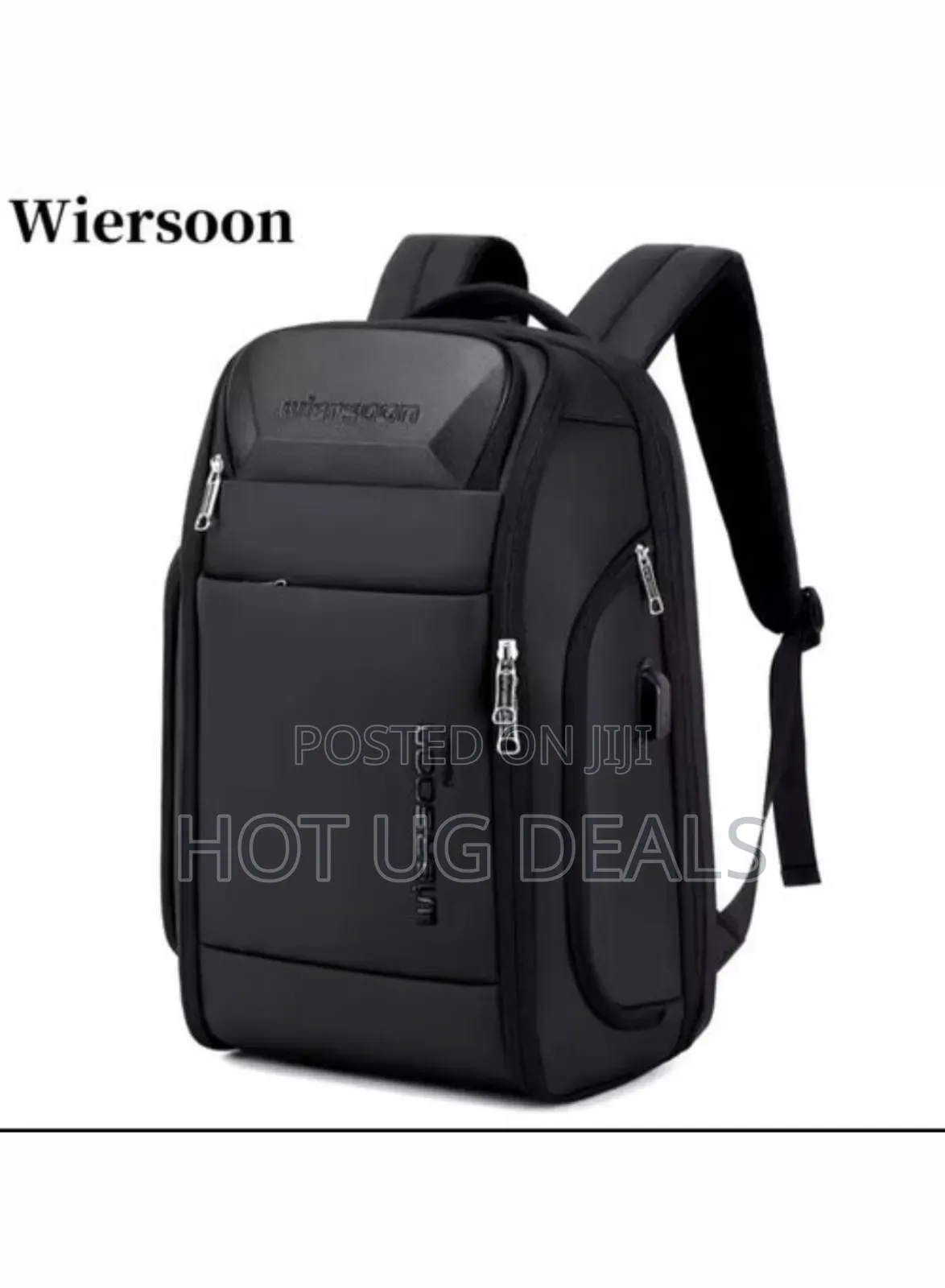 Men's Backpack Female Oxford Cloth Laptop Bag-black