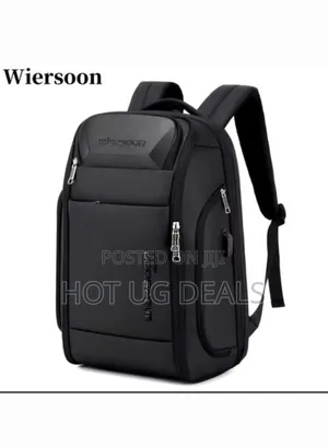 Men's Backpack Female Oxford Cloth Laptop Bag-black