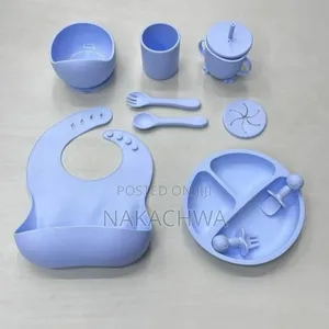 Baby Feeding Set Silicone Divided Plates