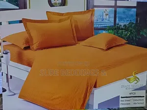 6*6 Orange Cotton Bedsheets