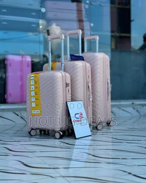 4 Wheeler Plastic Travel Suitcase Bag 3pcs Set - Multicolor