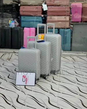 4 Wheeler Plastic Travel Suitcase Bag 3pcs Set- (S,M,Large)
