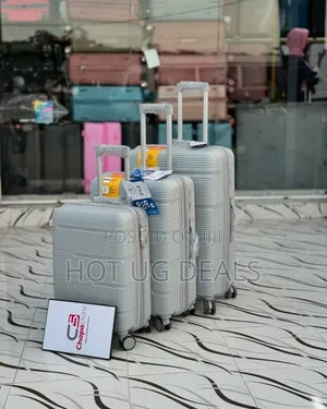 4 Wheeler Plastic Travel Suitcase Bag 3pcs Set- (S,M,Large)