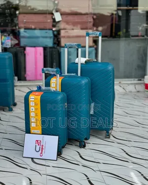Plastic Travel Suitcase Bag 3pcs Set (Small,Medium, Large)