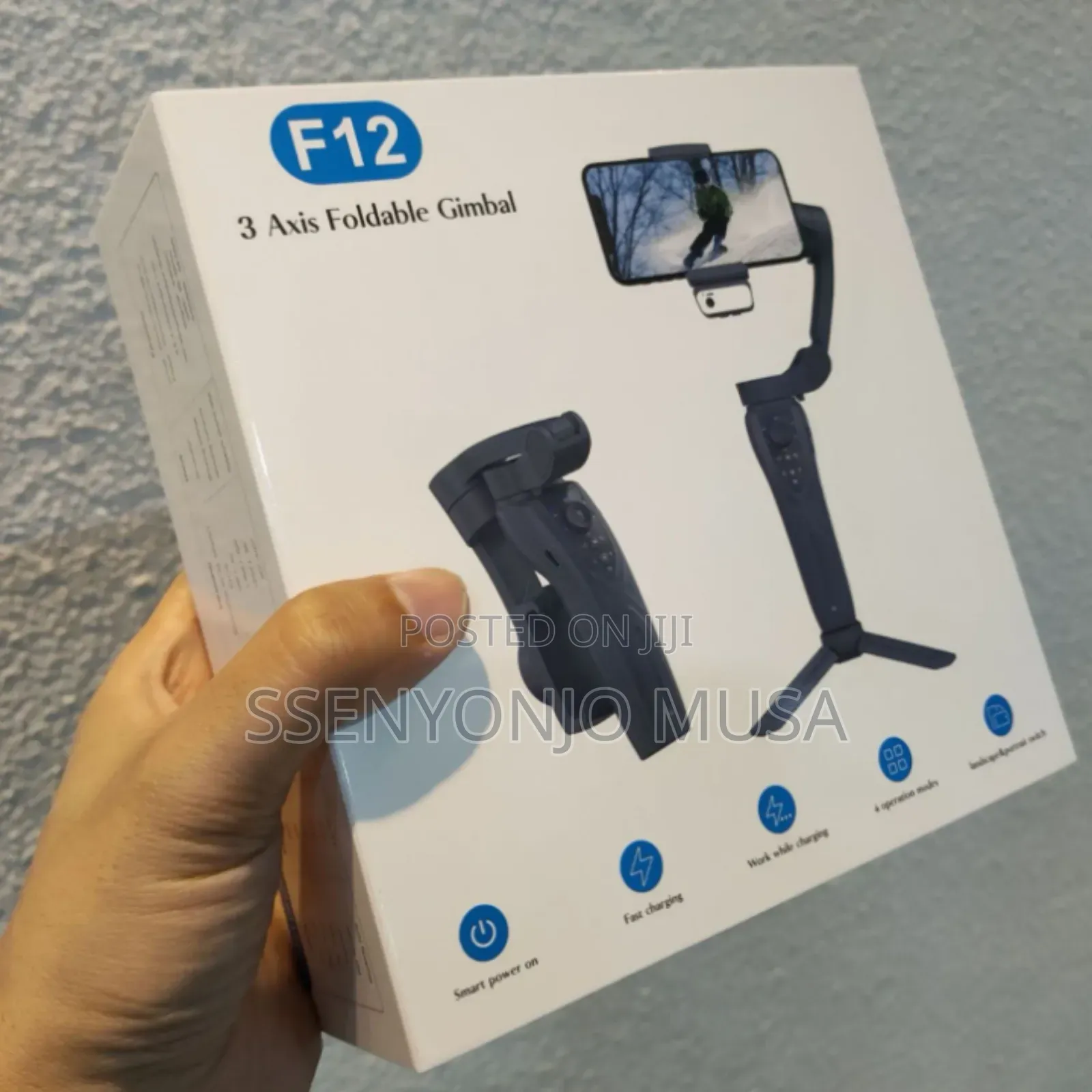 F12 3-Axis Smartphone Gimbal Stabilizer With Ai Tracker