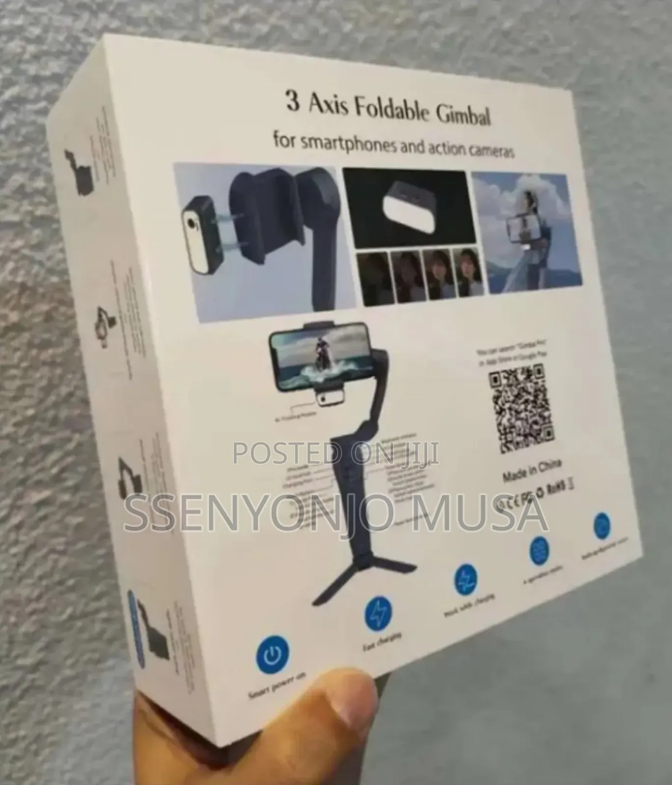 F12 3-Axis Smartphone Gimbal Stabilizer With Ai Tracker
