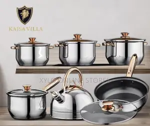 Heavy Stainless Steel Saucepans With a Kettle (Kaisavilla)