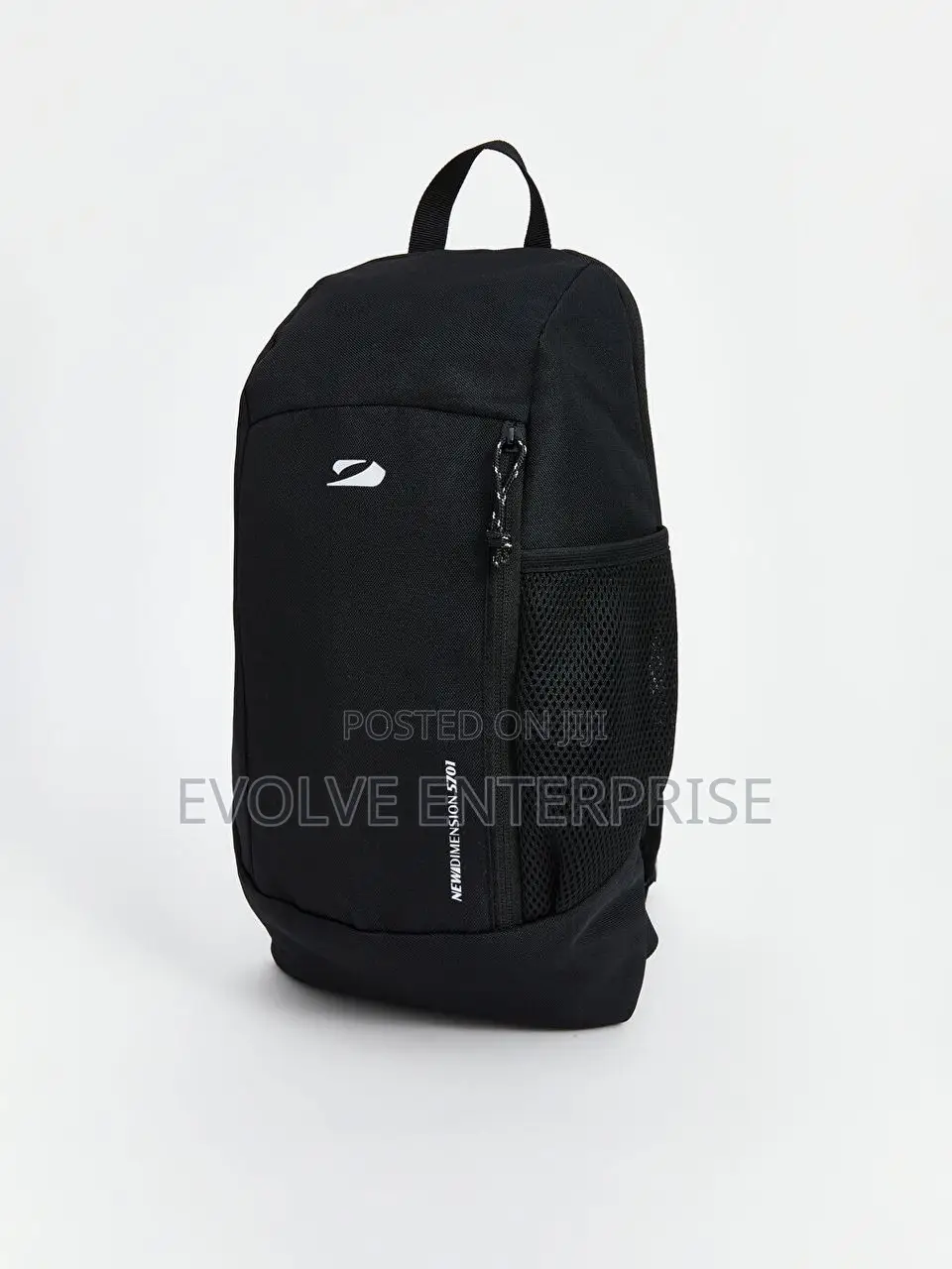 Black Small Printed Backpack