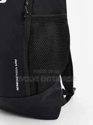 Black Small Printed Backpack