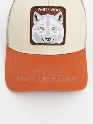 Embroidered Orange Men's Cap Hat