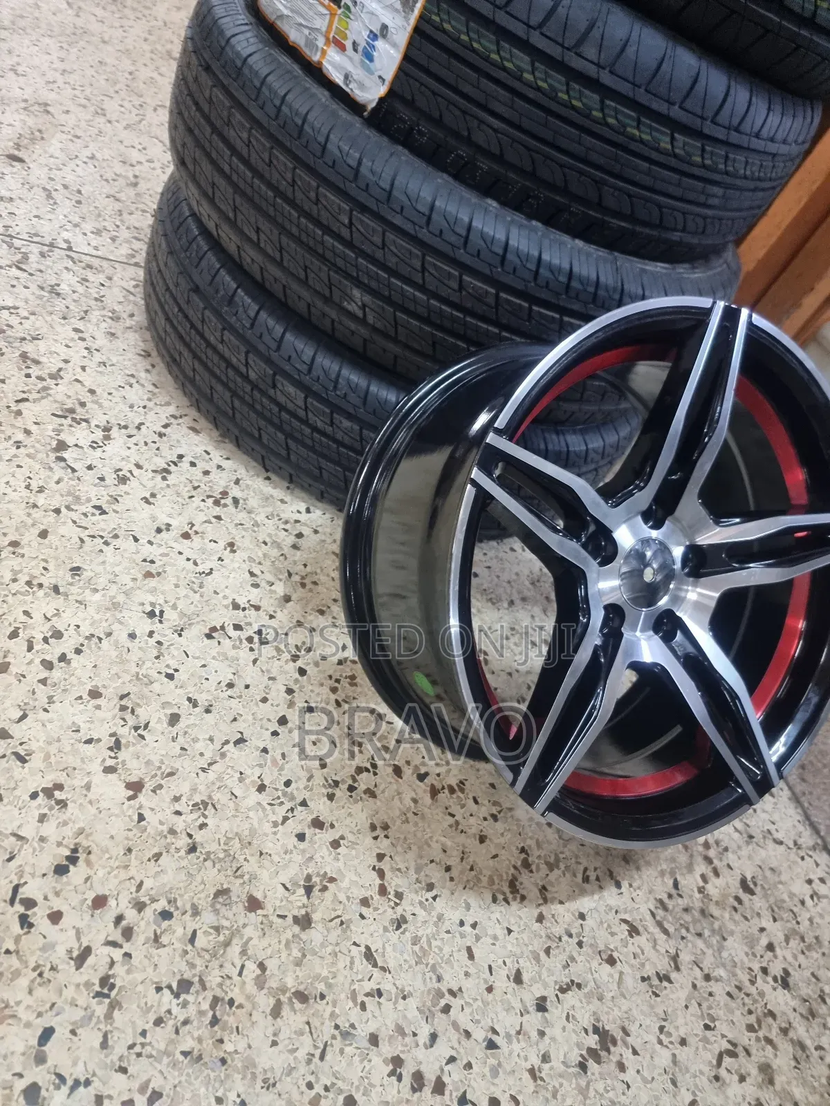 New Silver Black Rims Size 15.