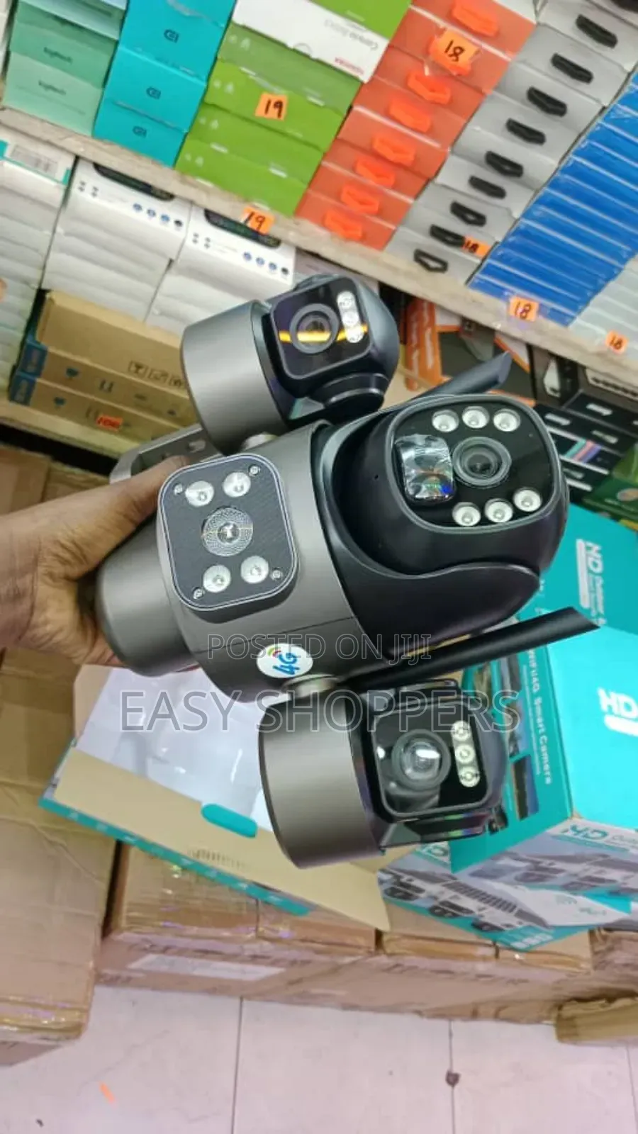 V380 Pro Solar Camera 4g Sim Outdoor 3 Lens Three Screen