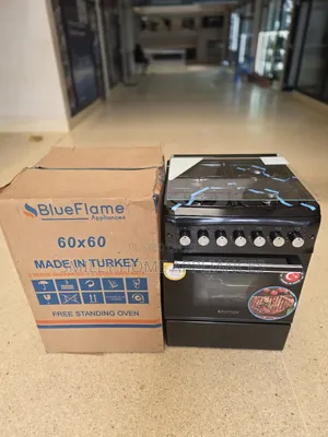 Blueflame 60*60 Black Gas Cooker Oven With a Turbo Oven Fan