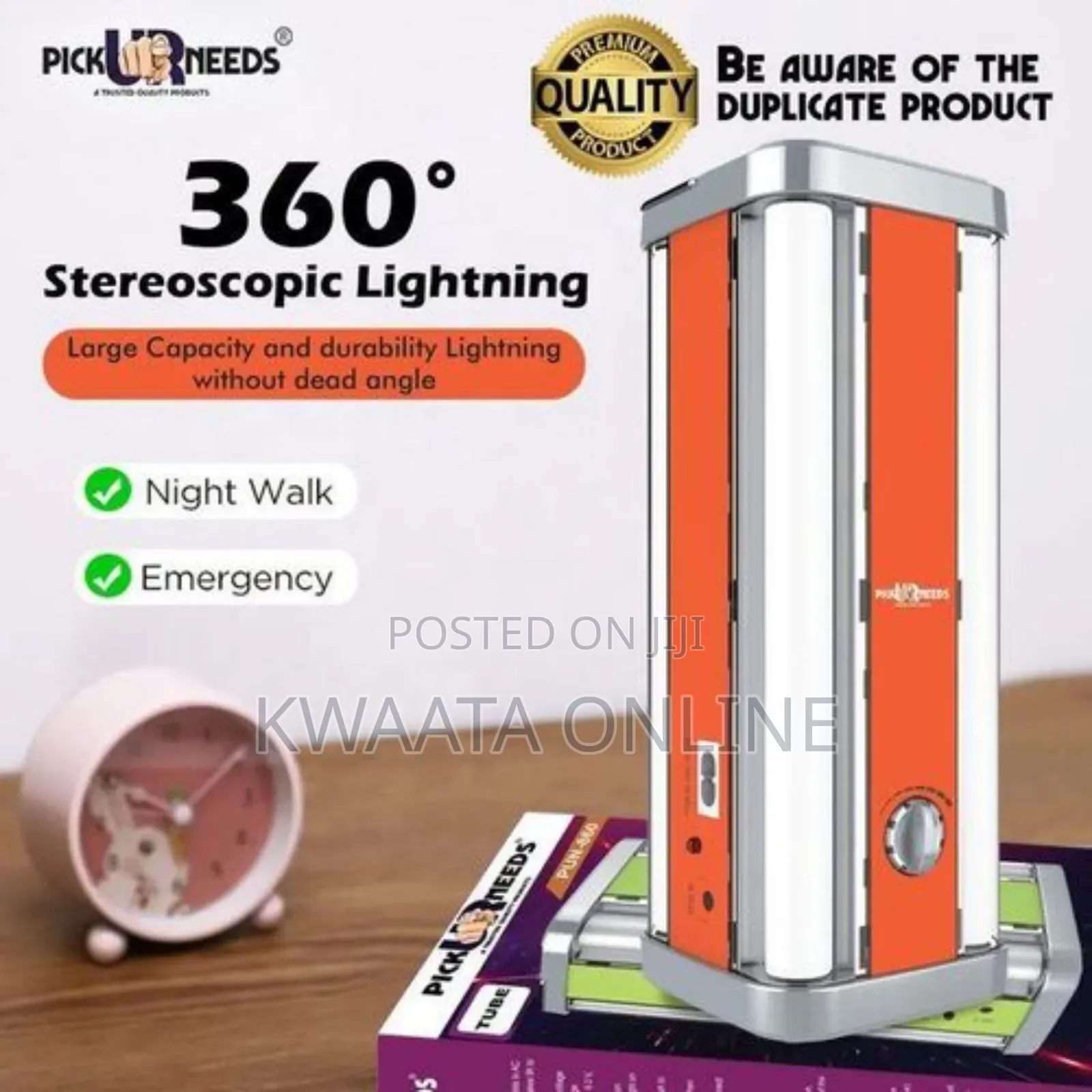 Kamisafe Km-7671 4 Tube Latern Rechargeable Emergency Lamp