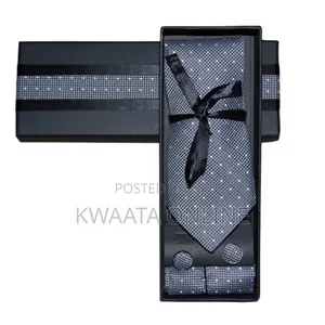 Men's Tie, Handkerchief and Cufflinks Set -Classic, Elegant