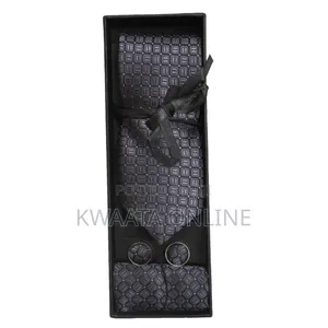 Men's Tie, Handkerchief and Cufflinks Set -Classic, Elegant