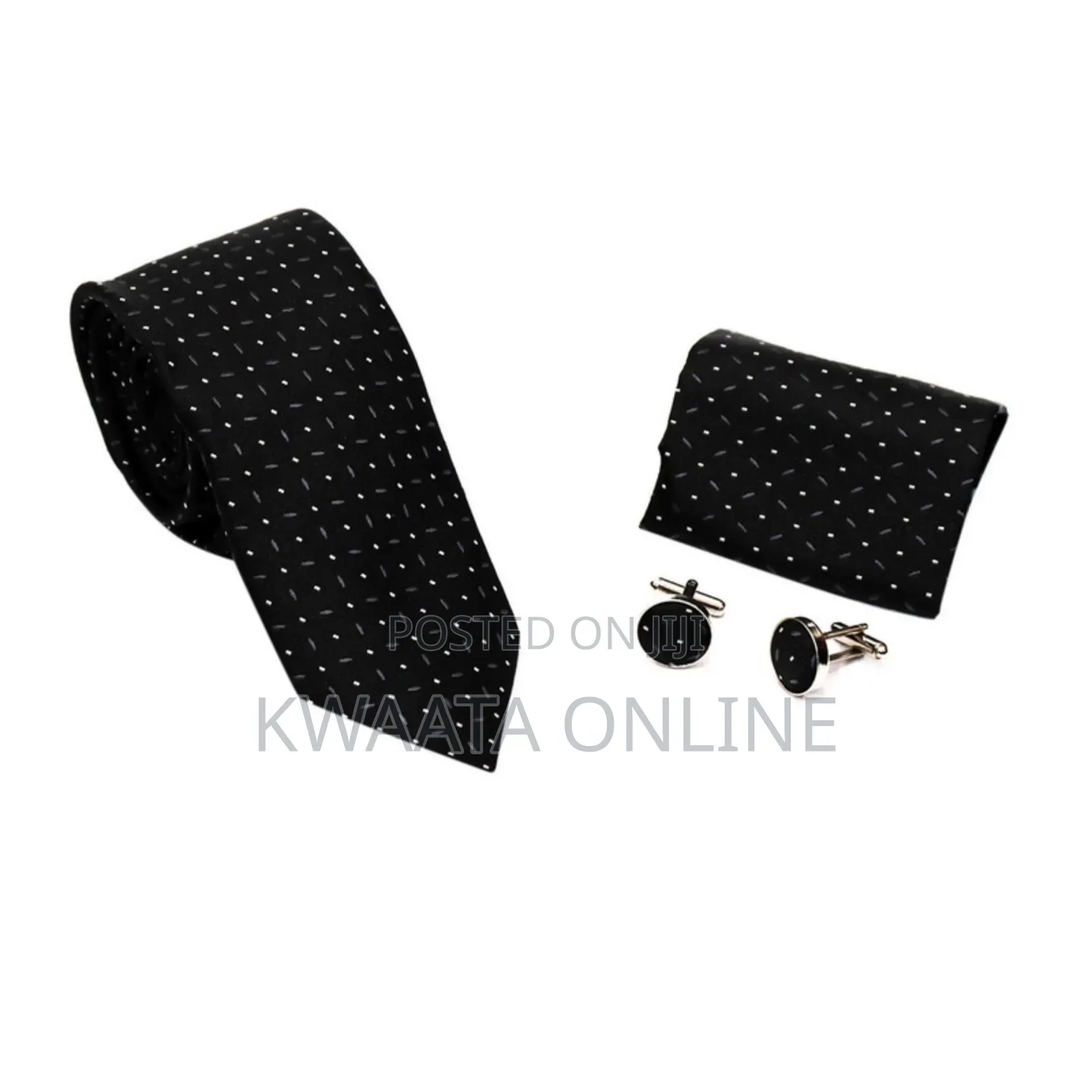 Men's Tie, Handkerchief and Cufflinks Set -Classic, Elegant