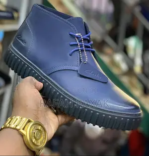 Original Men’S Navy Blue Clarks Casual Leather Boots