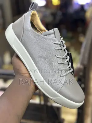 Original Grey Smart Casual Leather Sneakers