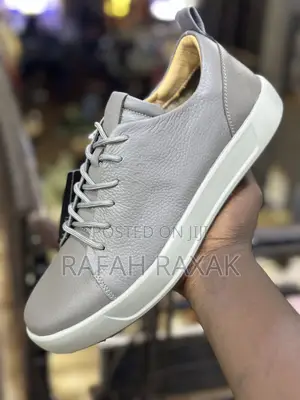 Original Grey Smart Casual Leather Sneakers