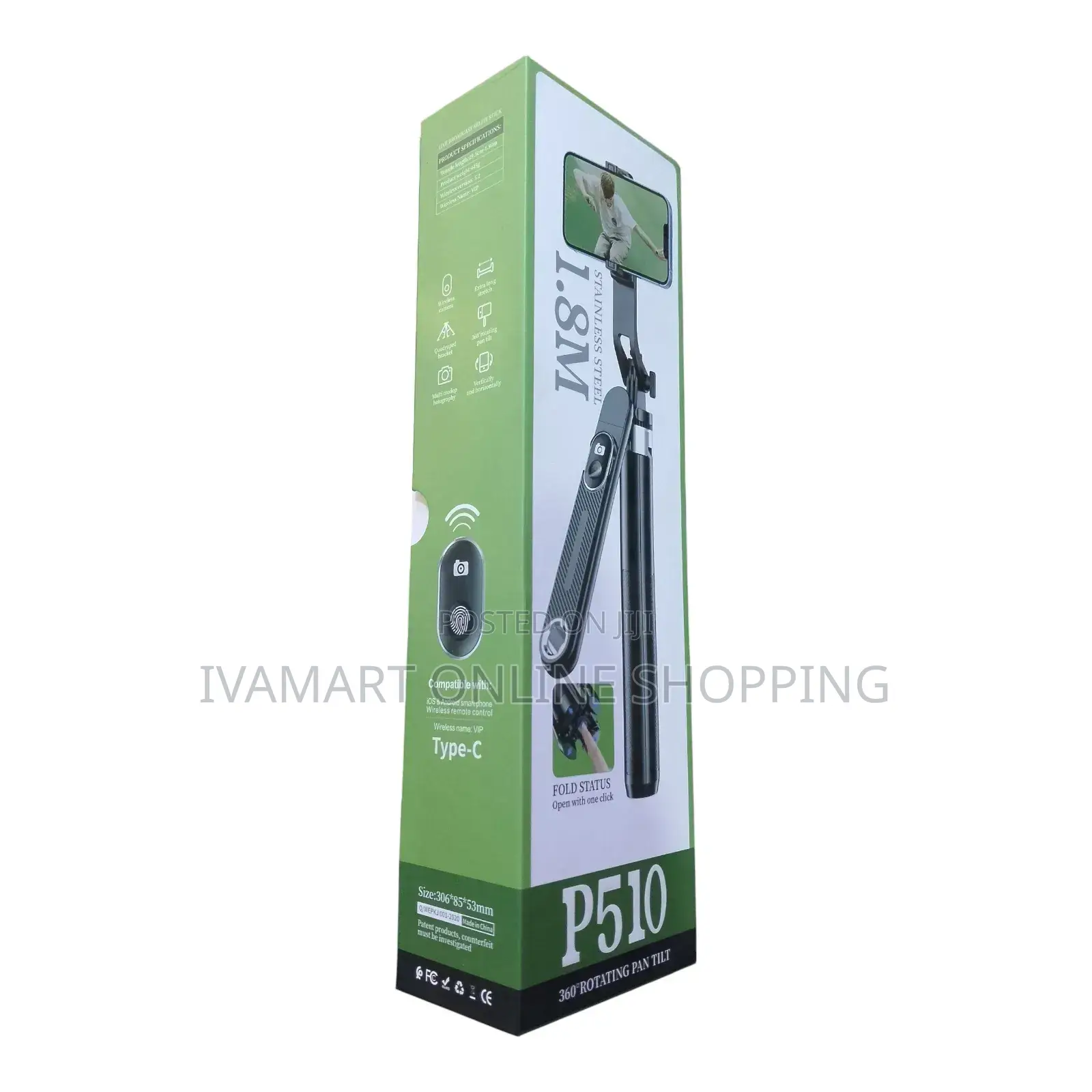 All-in-One Tripod | Selfie Stick | Bluetooth Remote – P510”